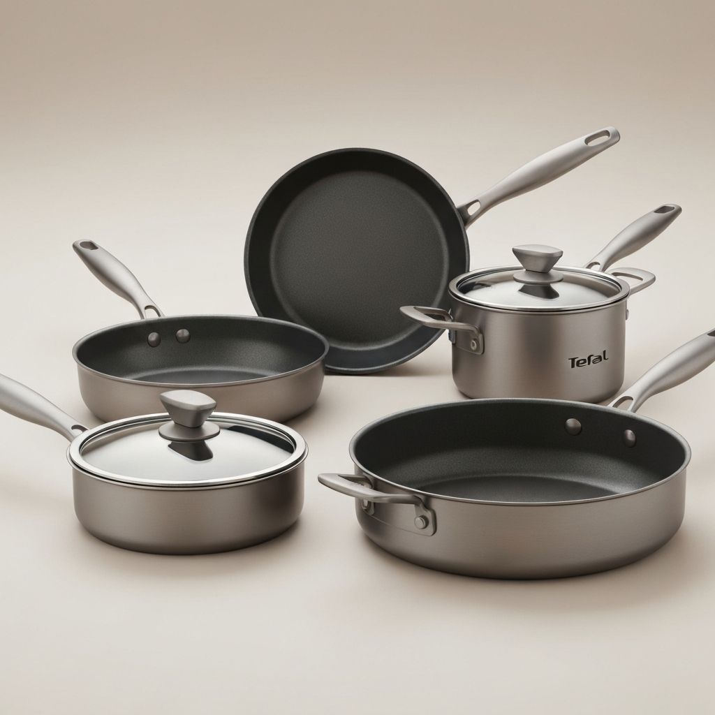 Titanium Ultra Plus G151S744 Induction Non-stick 7pc Set - Black